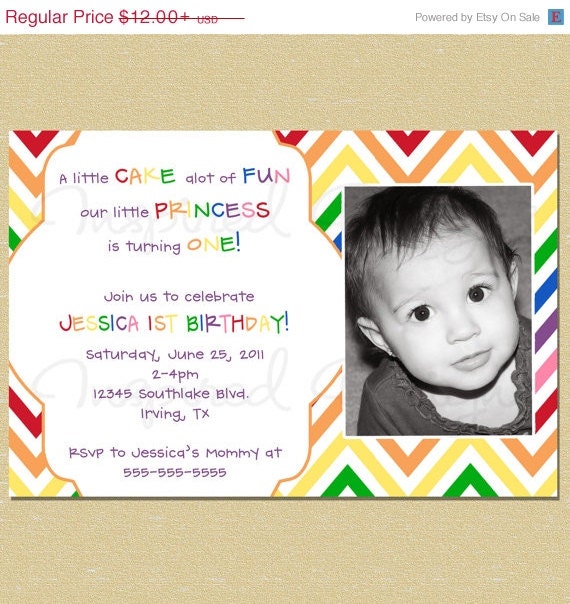 10% OFF SALE Rainbow Princess Birthday Invitation - Any Age Il_570xn