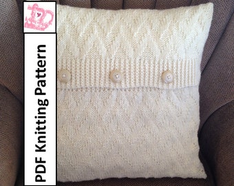 Knit decorative Pillow pattern/ tutorial PDF Geometric knitting - cushion PHOTO tutorial unique ...