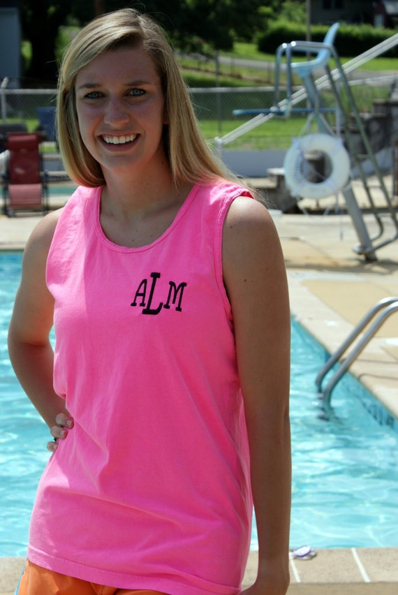 Swimsuit Cover Up Monogrammed Comfort Colors by TheFlowerFairyShop