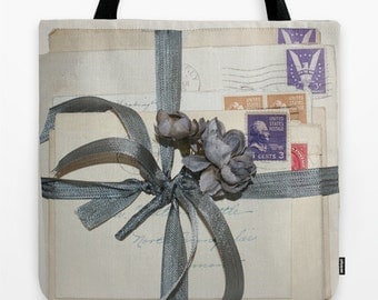 Old Love Letters Tote bag, 18"