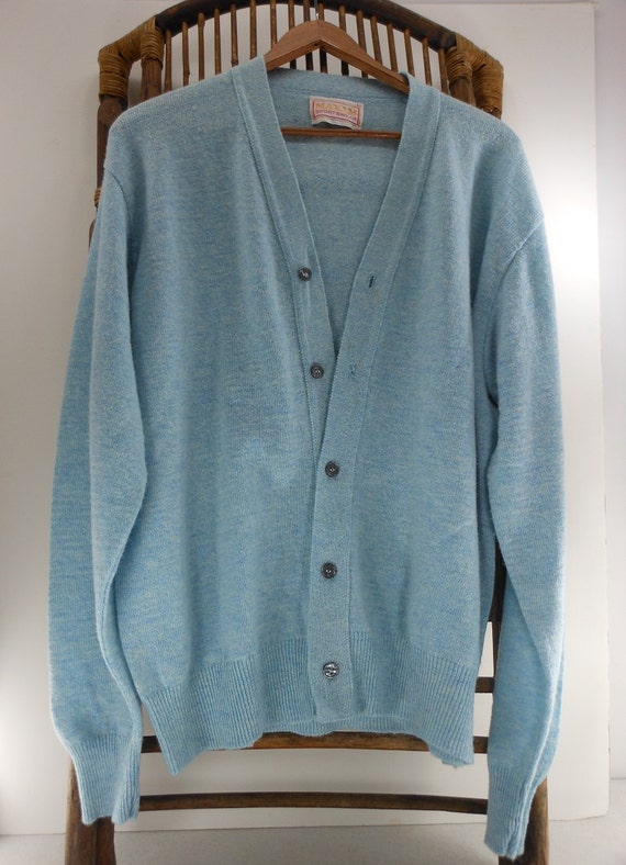 SWEATER SALE Maxam Cardigan Sweater Baby Blue by PatziPlace