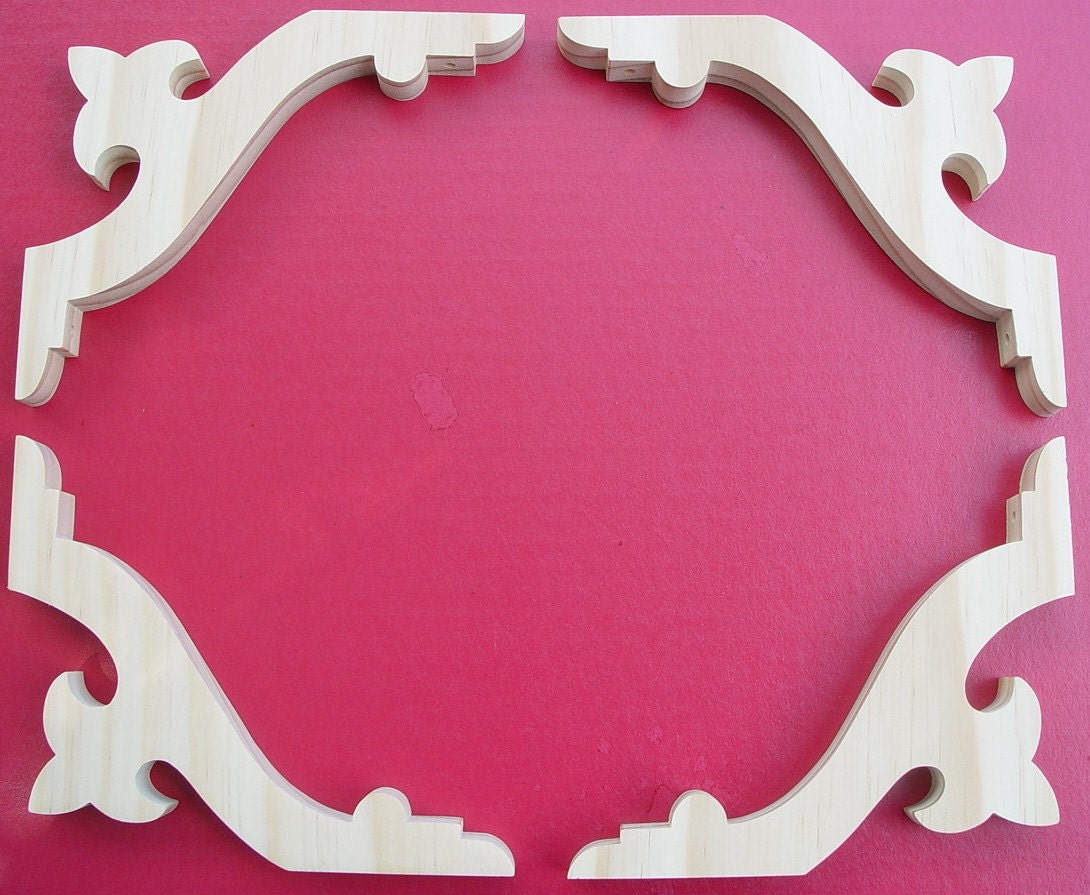 Four 4 Victorian Gingerbread Screen Door Brackets