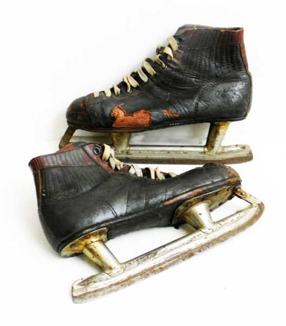 Antique 1920s Hockey Ice Skates CANADA Cycle and Motor Company