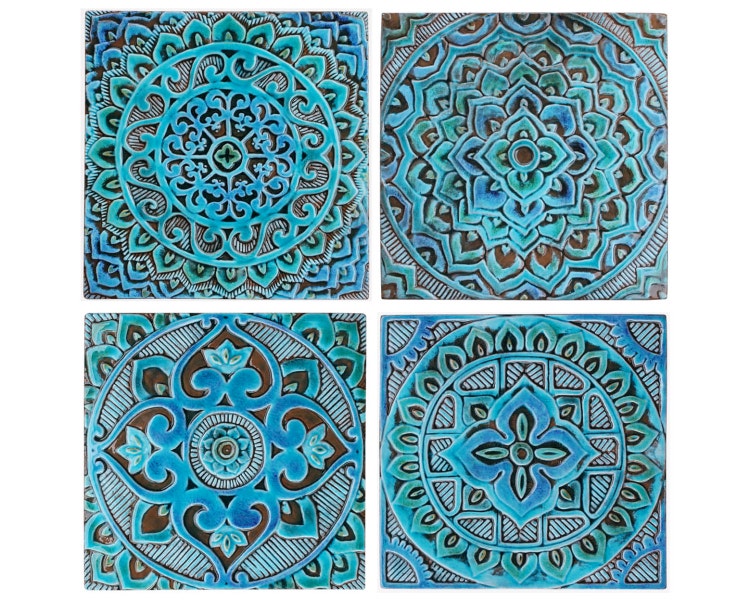 Mandala wall hanging made from ceramic exterior wall art ...