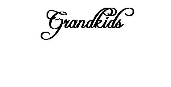 Grandkids Word Decorative Metal Wall Art Home by sayitallonthewall