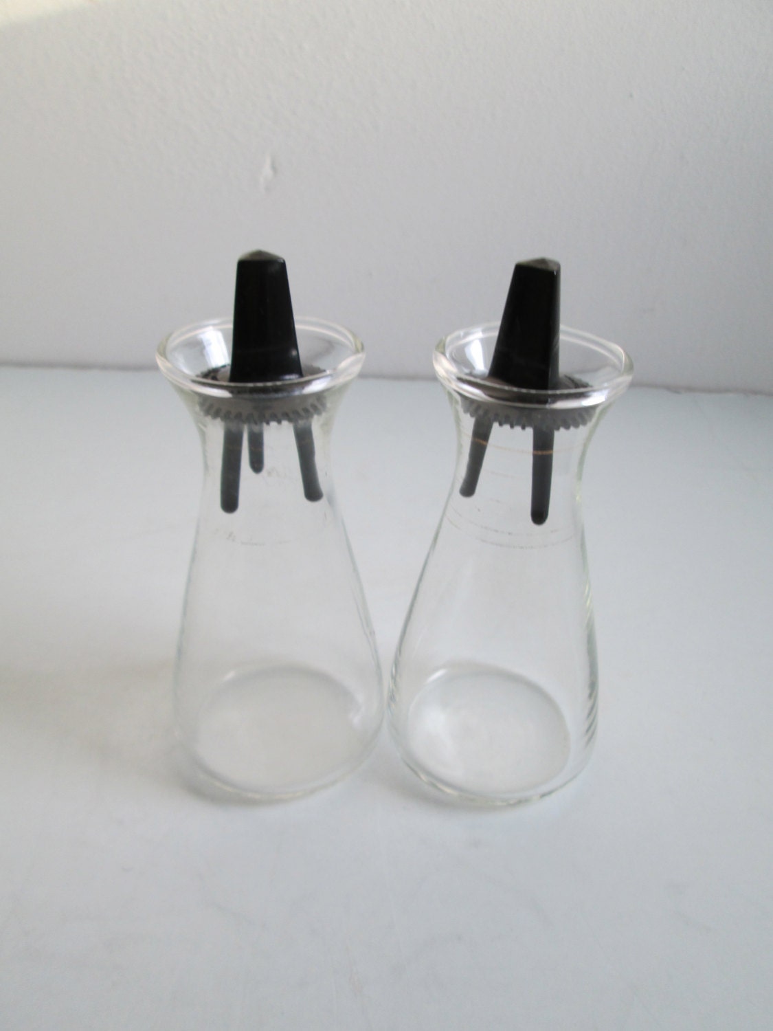 Modernist Pyrex Salt and Pepper shakers. by TheGrooveVintage