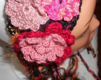 Multi-Colored Floral Head Dress