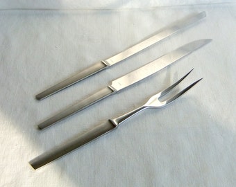 5 Vintage Bamboo Handled Knives  Vintage by VenerablePastiche
