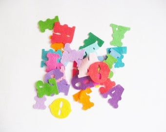 Felt letters Alphabet felt letters Die cut felt letters pre cut felt shapes