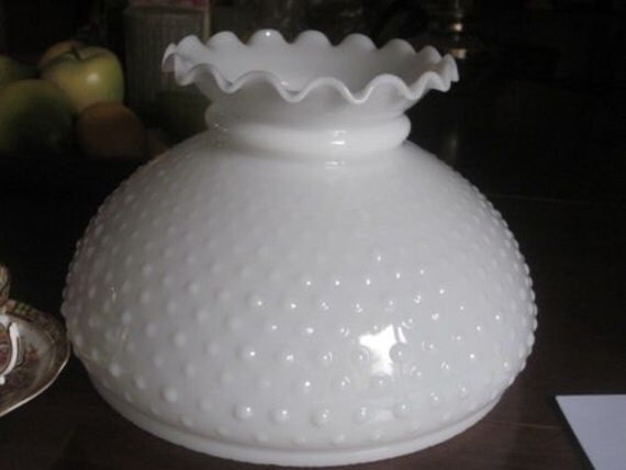 Milk Glass Fenton Hobnail Lamp Shade