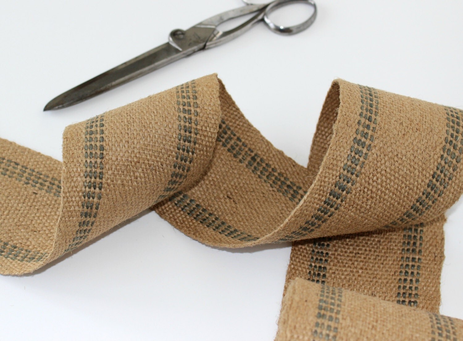 Rustic Vintage Burlap Ribbon Last Available Yardage