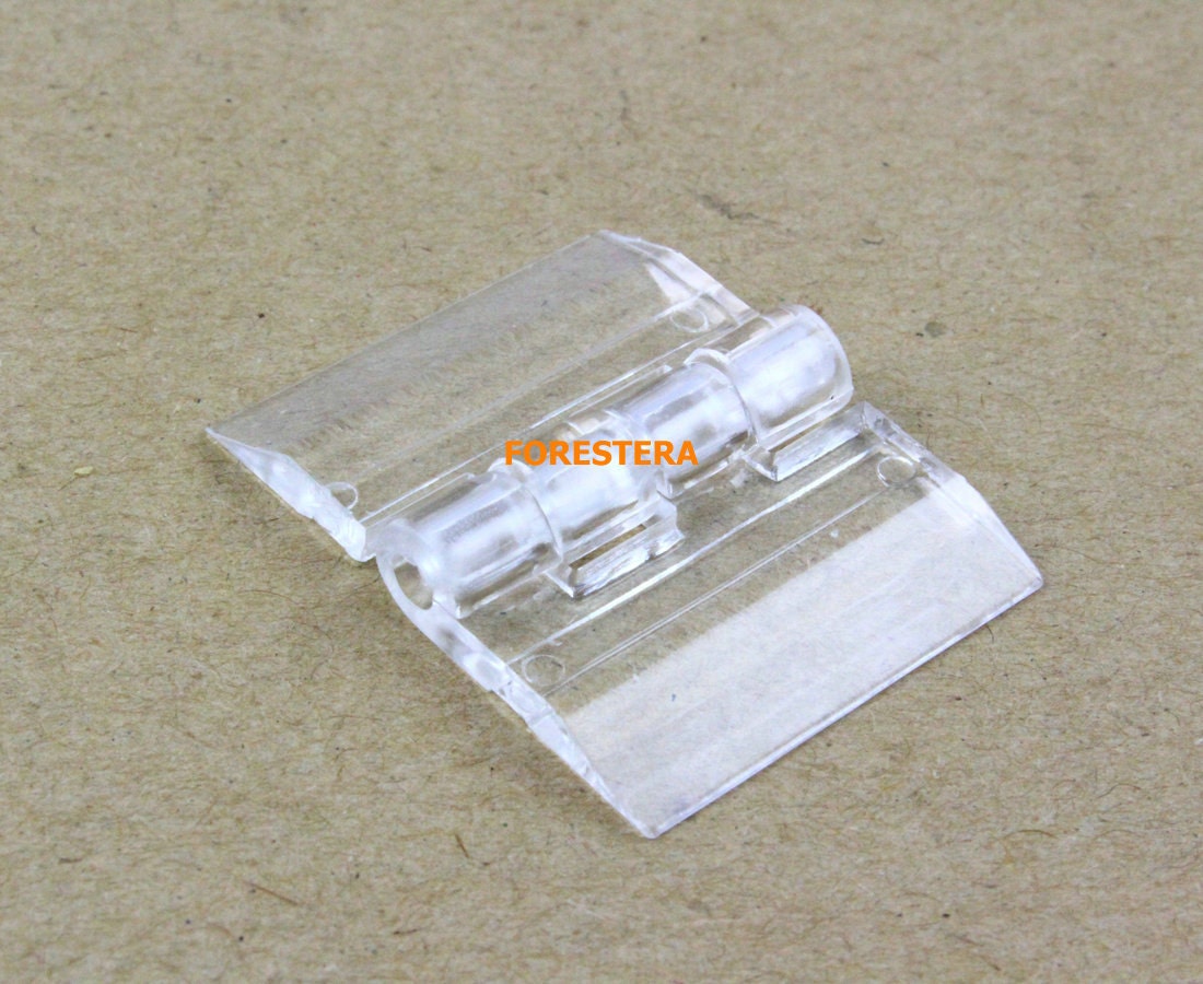 10Pcs Clear Acrylic Plastic Hinges Plexiglass Hinge
