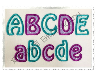 Small 1 1/2 Inch Hobo Applique Machine Embroidery Font Alphabet