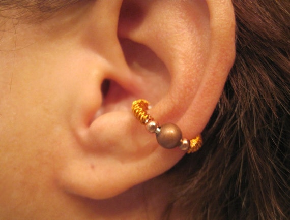No Piercing Twisted Tribe  Ear Cuff Handmade by ArianrhodWolfchild