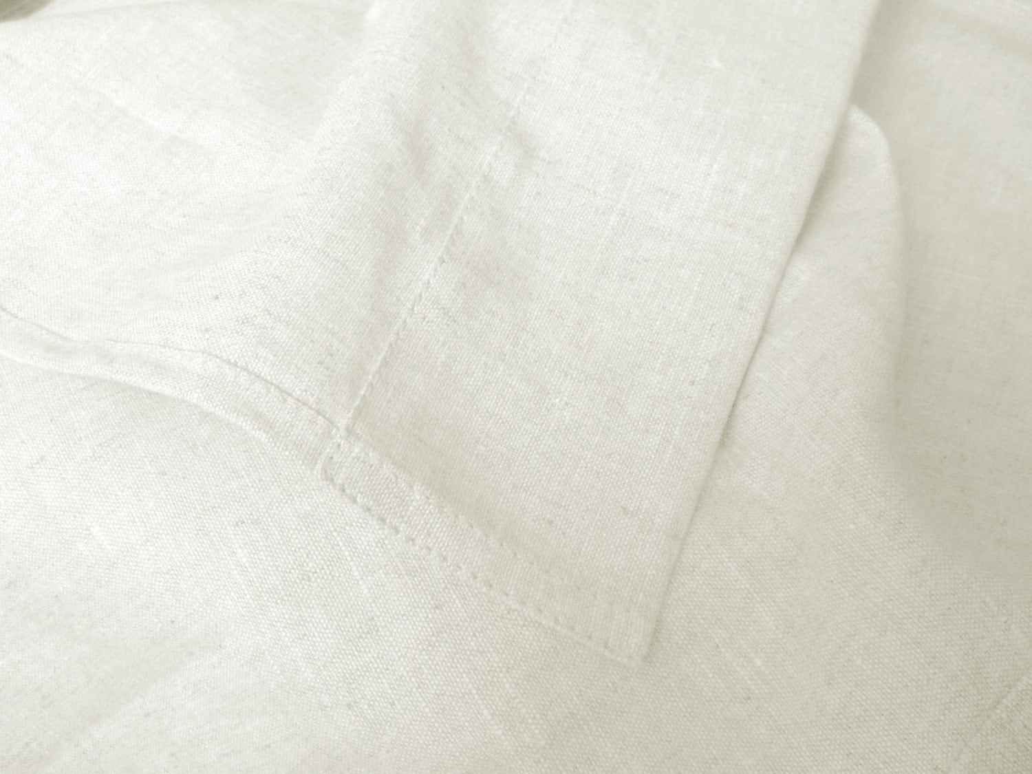 Flat Sheet 100% Linen Flax White color Seamless Washed