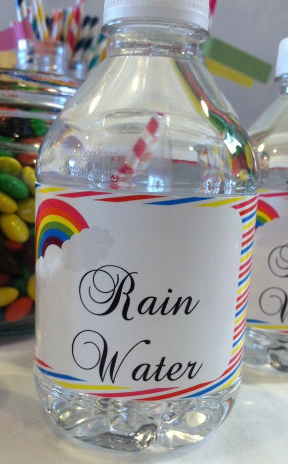 Rainbow Love Birthday Party Baby Shower Printable Water Bottle Labels Il_570xn