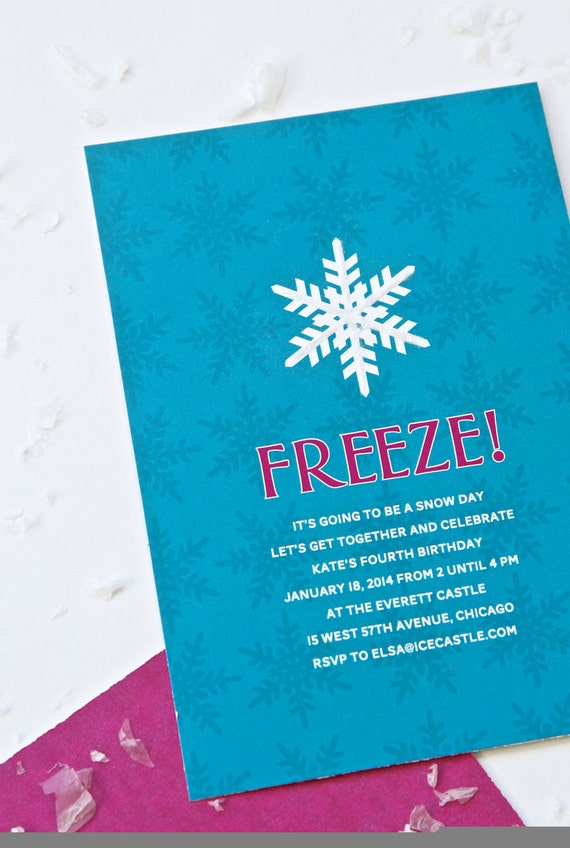 Frozen Snowflake Invitations