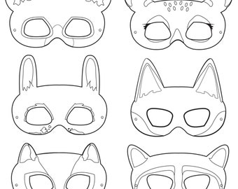 Deer Mask Template Printable Sketch Coloring Page