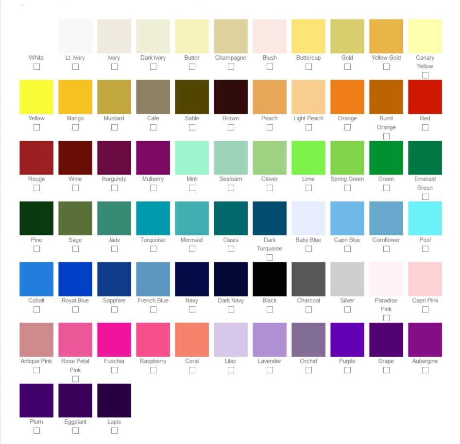 Color Swatches For Custom Wedding Shoes & Accessoriesup to 6