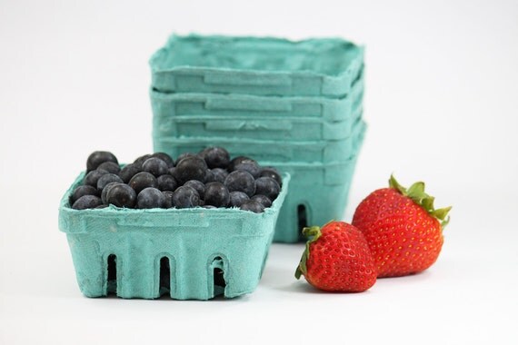 Turquoise Berry Basket Strawberry Basket Blue by ...