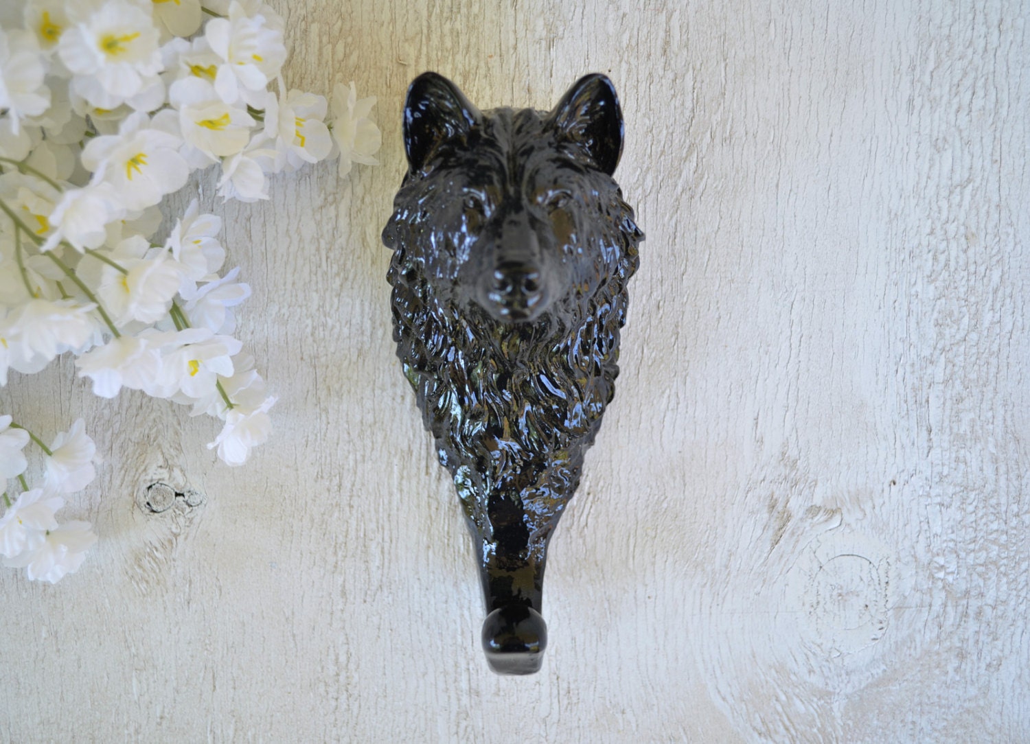 Wolf Dog Head Hook Resin Hook Coat Hook Robe Hook Dog