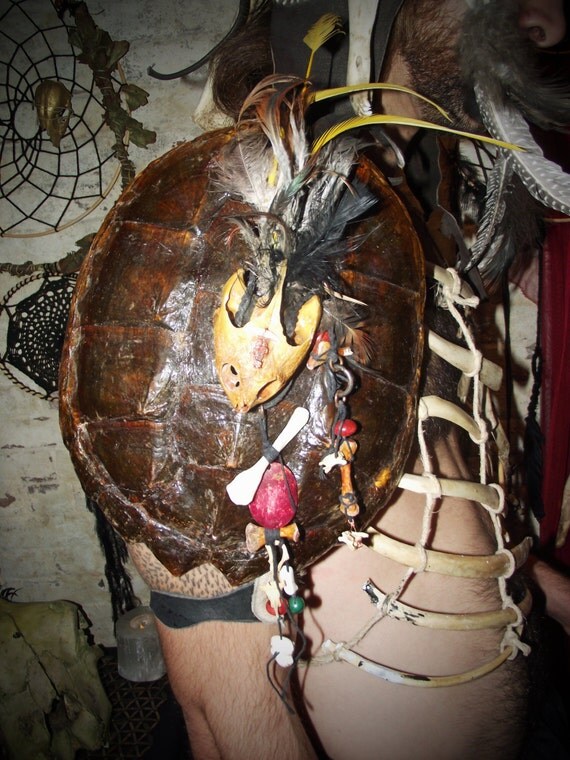 Items similar to Snapping turtle shell shoulder armor - skull crest ...