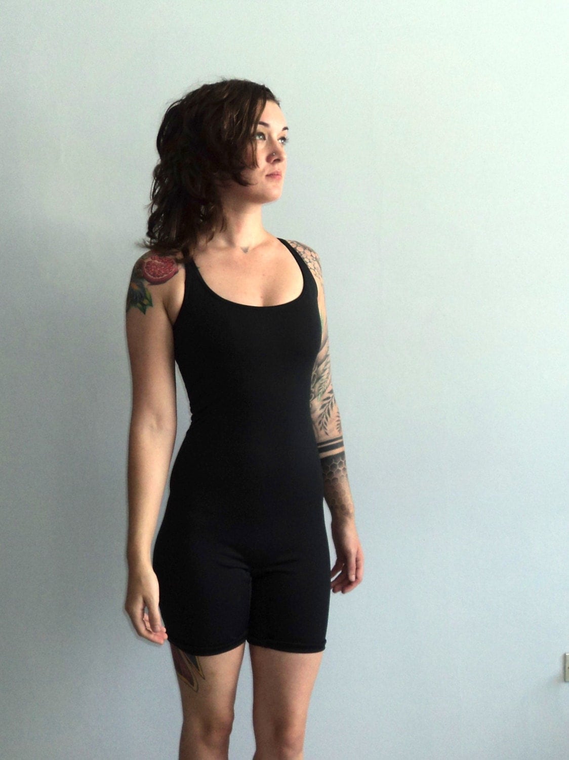 Custom Backless Shorts Unitard Jumpsuit / Dance, Workout,