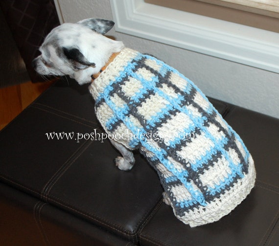 Items similar to Plaid Dog Sweater Tartan Dog Sweater Small Dog