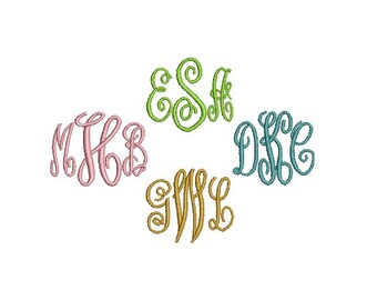 Script Machine Embroidery Font, Fancy Embroidery Font Monogram Alphabet Letters