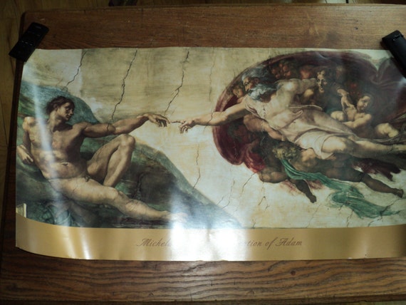 And Then He Touched Me A Vintage Michelangelo Lithographic