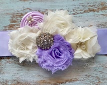 Popular items for lavender bridal sash on Etsy