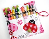 CUSTOM for 40 Crayon Rolls Party Favors, 20 LadyBugs and 20 HedgehogsFoxesSquirrels Il_170x135