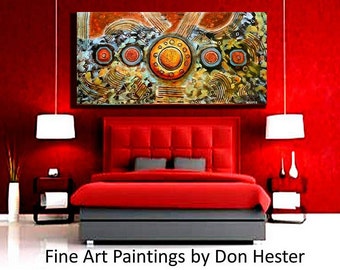 ORIGINAL PAINTING Impasto abstract painting, Original Modern Abstract, Large 24x48 heavy texture, home or office, HesterPainting
