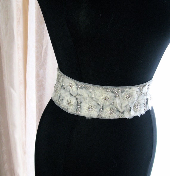 Crystal Bridal Sash Ivory Bridal Sash Rhinestone by BestDayBridal