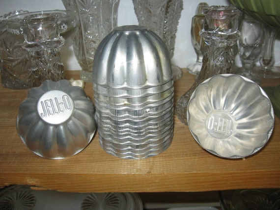 METAL JELLO MOLDS Individual Cups Molds by FindsandFurnishings