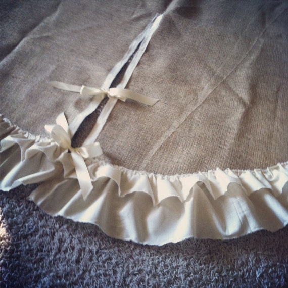 48 burlap double ruffle tree skirt 48 burlap double ruffle tree skirt