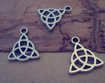 35pcs Antique silver Charm Pendant 15mmx17mm