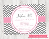 Printable Graduation Party Invitation - Graduation Themed Chevron Invite - Colors and Text Customizable Il_170x135