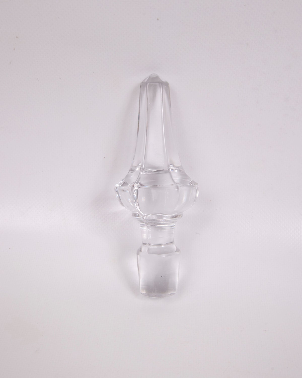 Vintage Clear Glass Bottle Stopper Hand Blown by LeVintageGalleria
