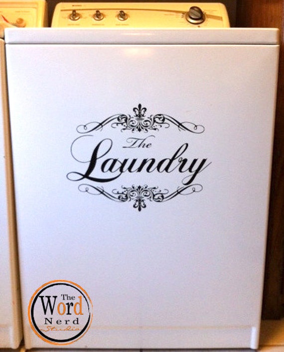 Appliance Vinyl Decal French Laundry Decal Washing Machine