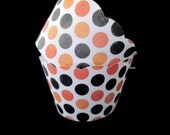 SALE- Halloween Dot Cupcake Wrappers- Orange and Black Dot, Halloween Dots, Halloween treats, costume party Il_170x135