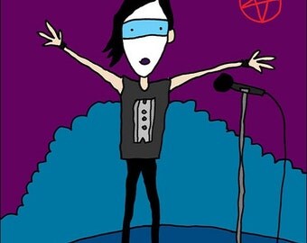 MARILYN MANSON POSTER - Music poster of original pop art print
