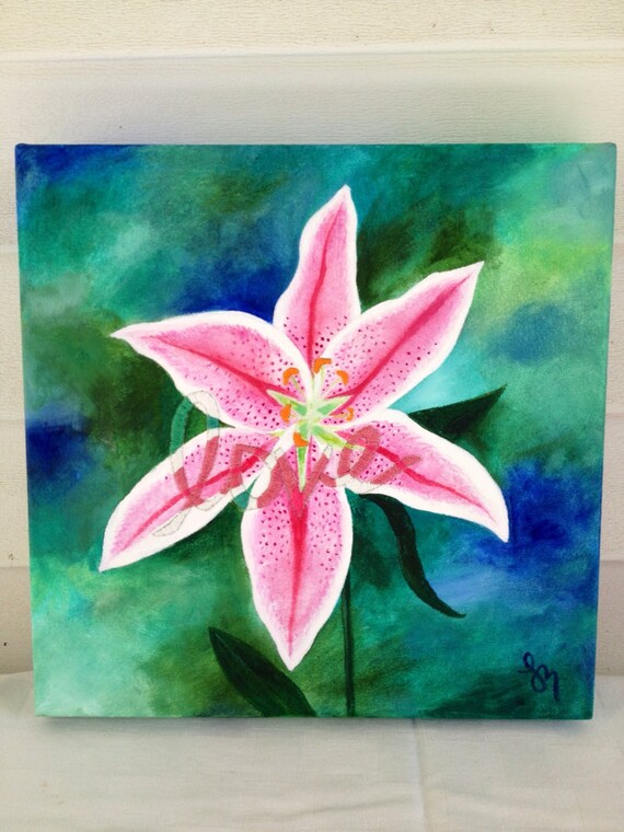 Items similar to Design your own embroidered flower painting