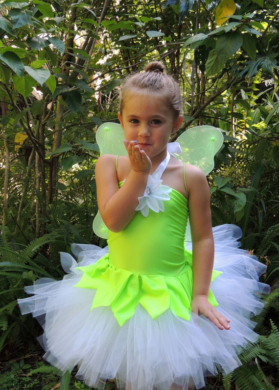 Items similar to Tinker Bell Costume, TinkerBell Tutu Dress, Disney ...