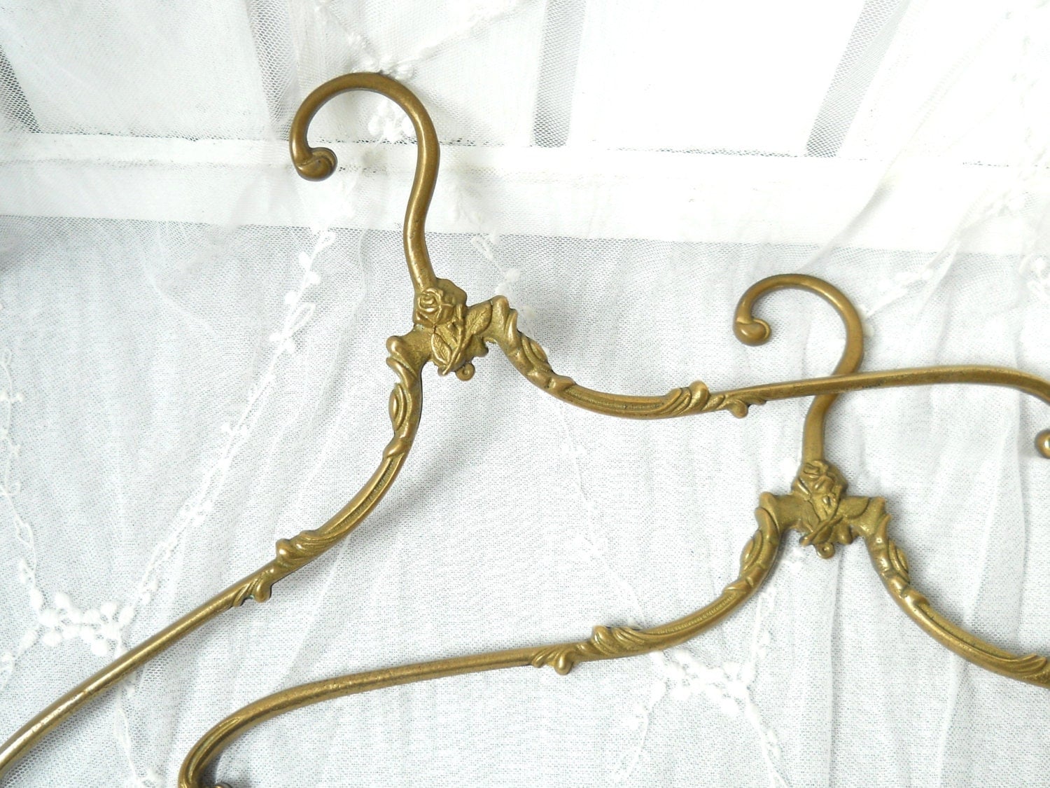 1 antique brass clothes hanger vintage coat hanger antique