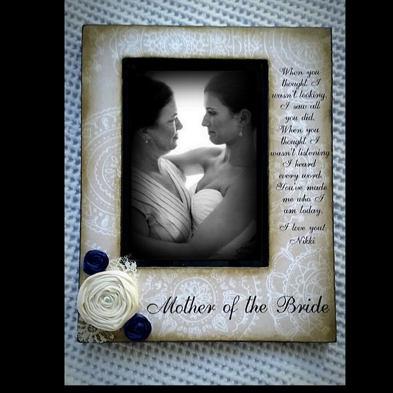 Mother Daughter Wedding Frame Bride Keepsake Personalize