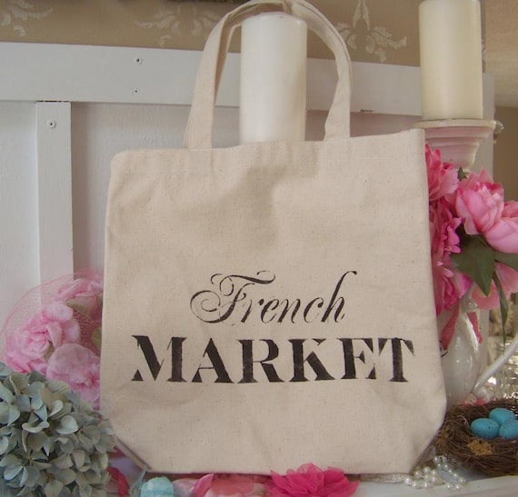 French-Style Canvas Tote Bag