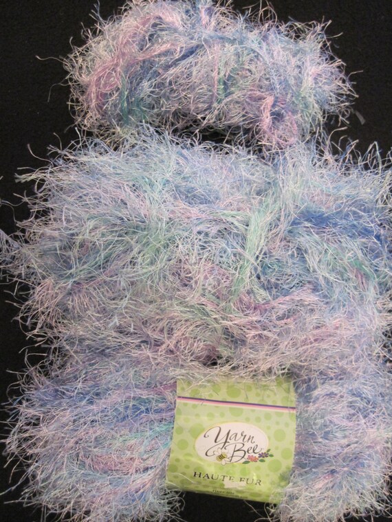Yarn Bee Eyelash Haute Fur Yarn River Iris
