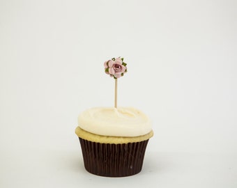 Petite Rosette Cupcake topper and Party Pick