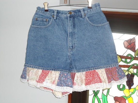 Country Girl Denim Ruffled Shorts size 9-10